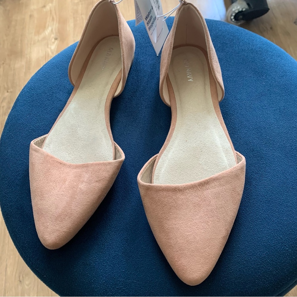 Old Navy flats in a peachy/ballet pink hue